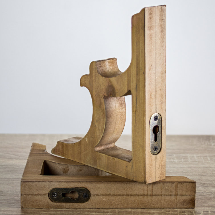 Ophelia & Co. Eades 2 Piece Wooden Corbels Shelf Brackets Vintage